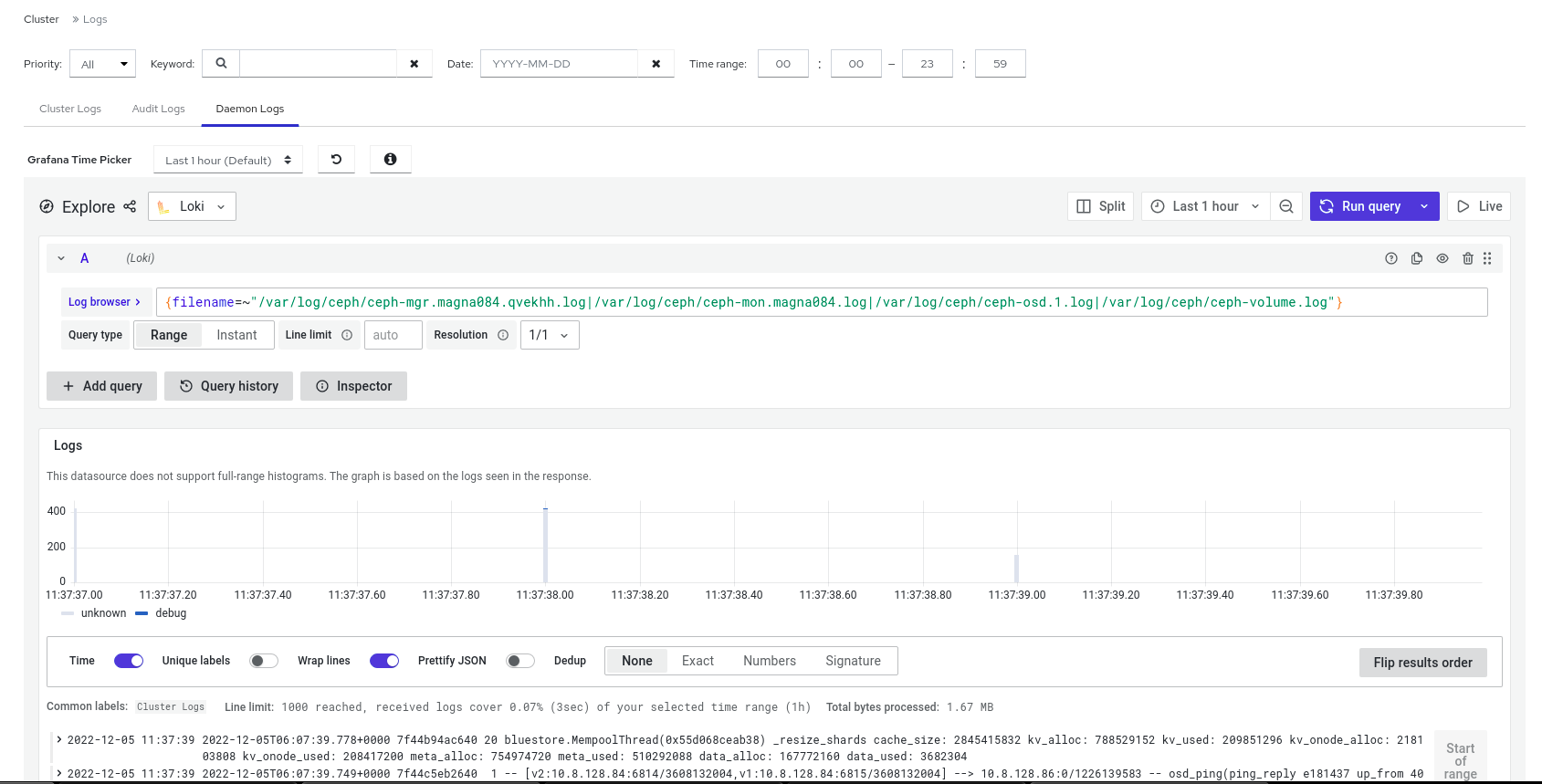 View centralized logs