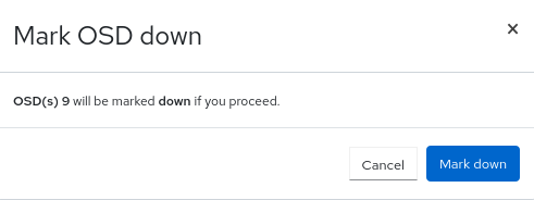 Marking OSDs down
