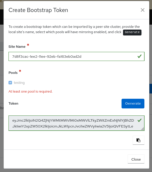 Create bootstrap token