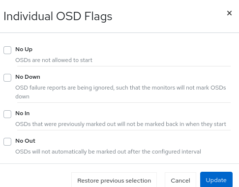 Marking Flags of an OSD