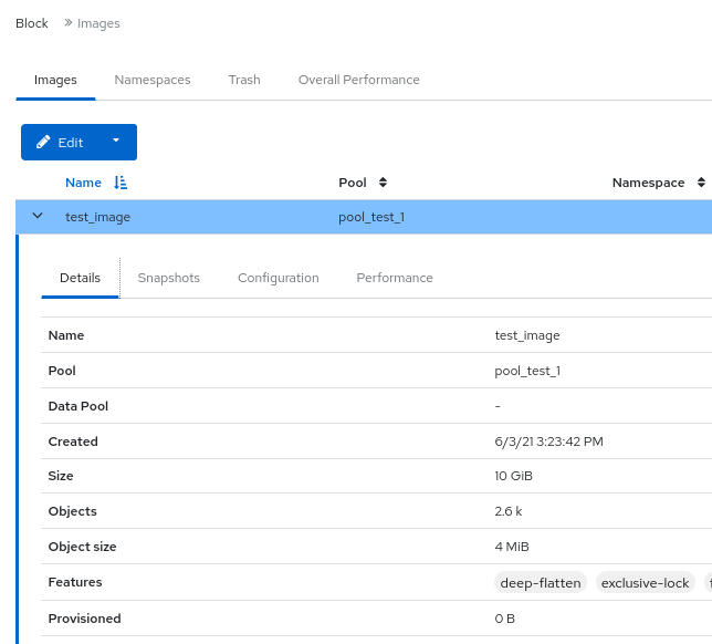 Monitoring Block device images