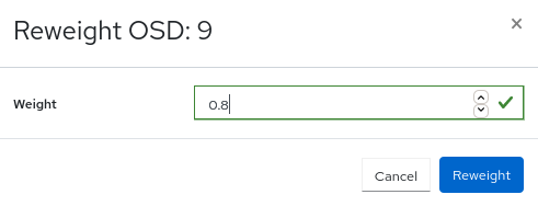 Reweighting an OSD