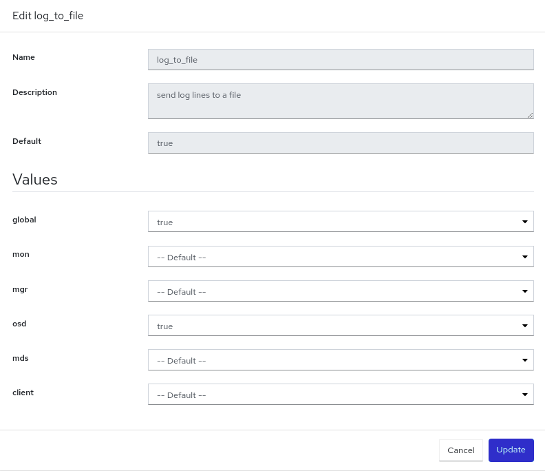 Configuring log files