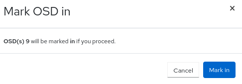 Marking OSDs in