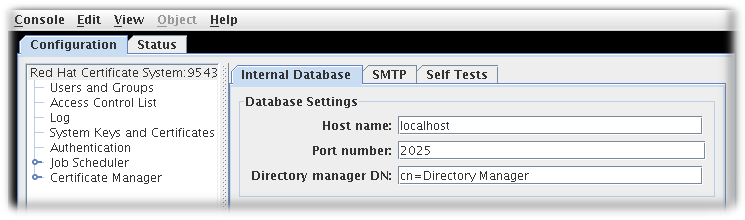 Certificate System Console