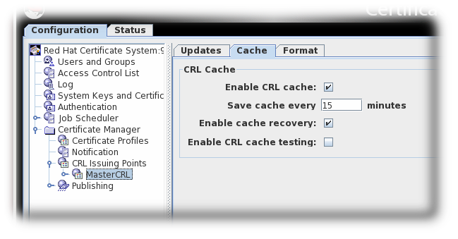 CRL cache 标签页