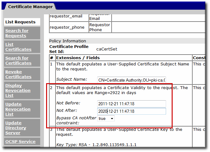 Bypass CA Constraints Option in the Agent Services Page