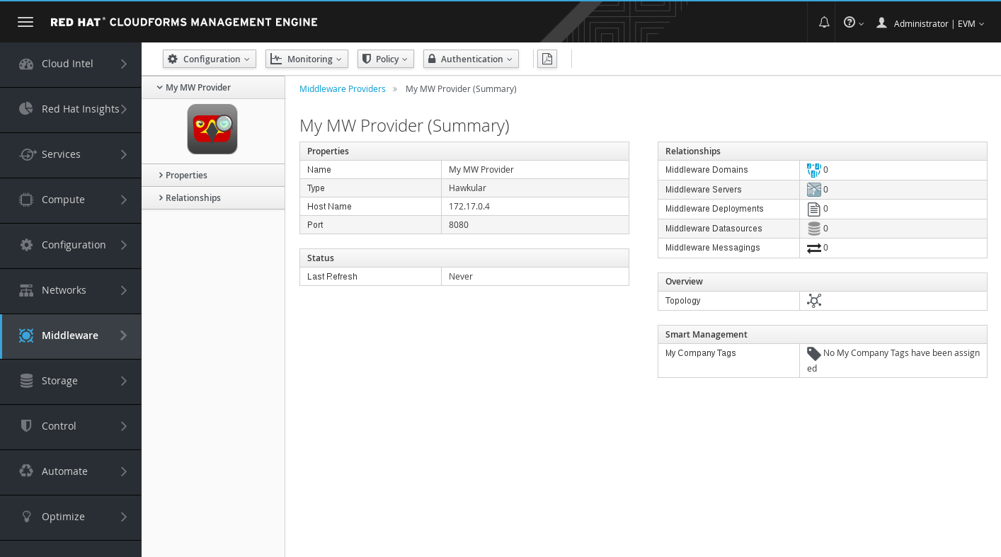 Provider Summary Screen