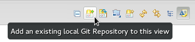 Click the Add an Existing Local Git Repository Icon