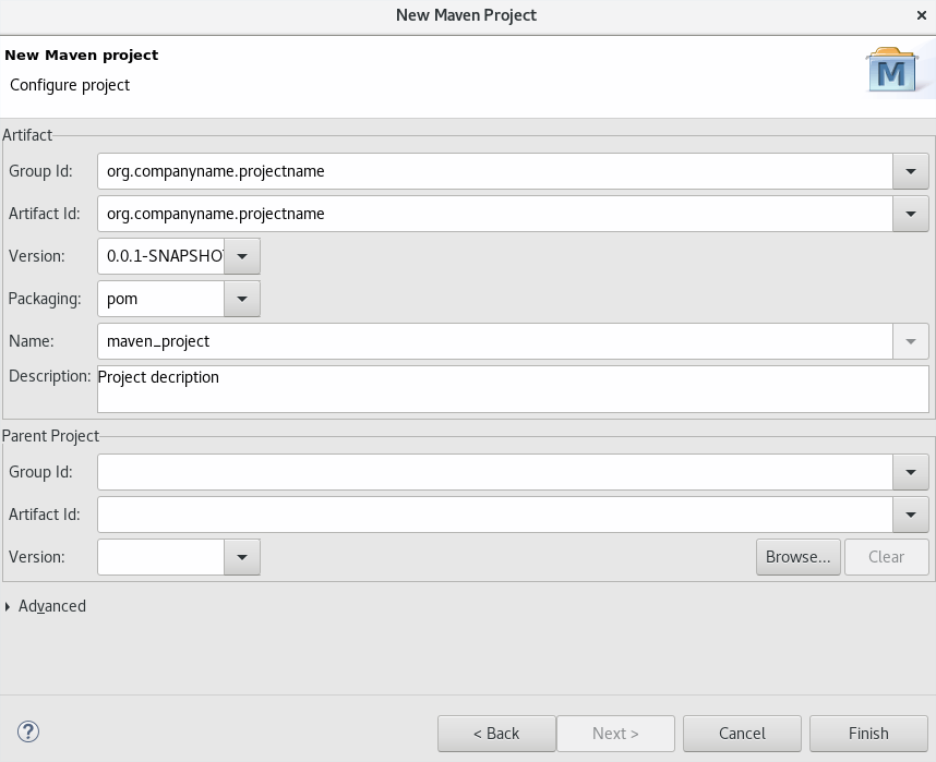 Configure Project Details