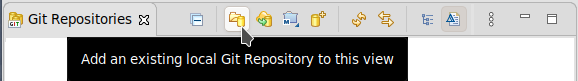 Click the Add an existing local Git Repository icon