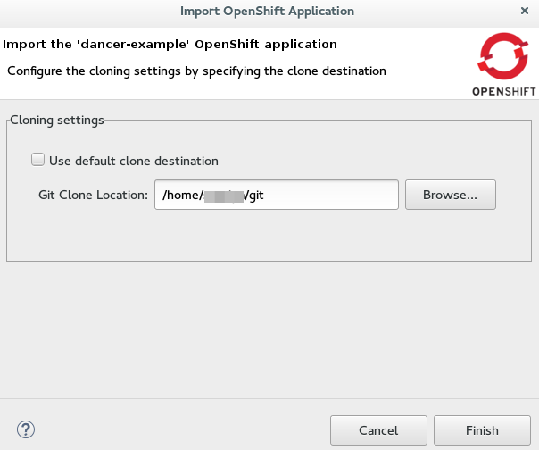 Selecting a Git clone location