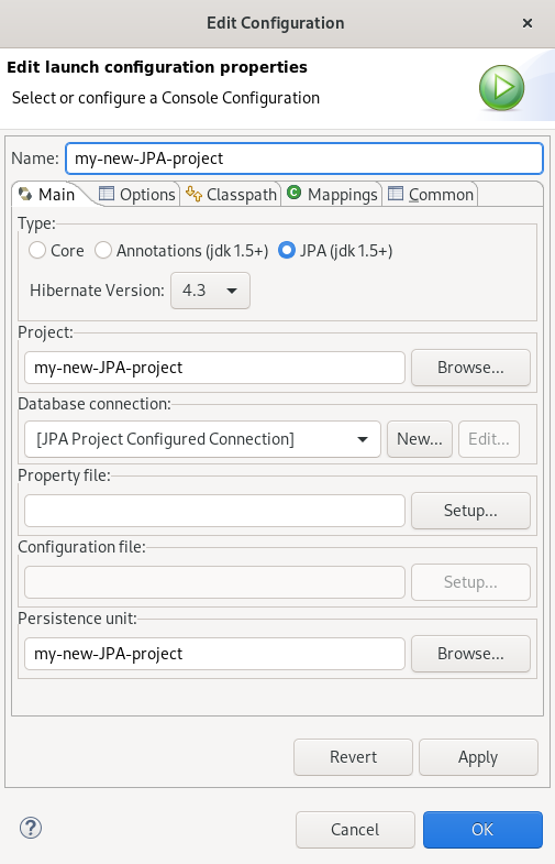 crs edit config view