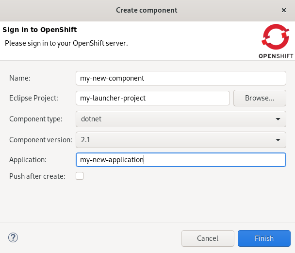 crs os create component window