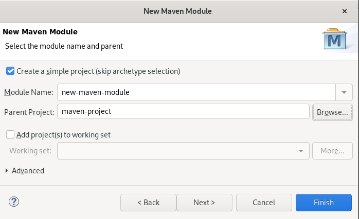 crs creating a new maven module