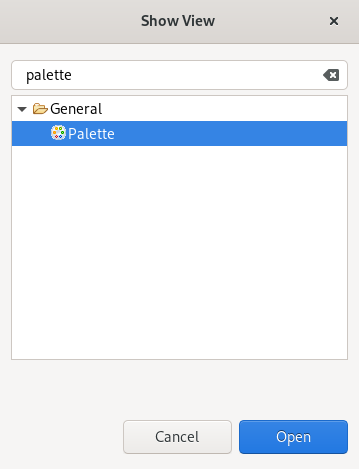crs selecting palette view