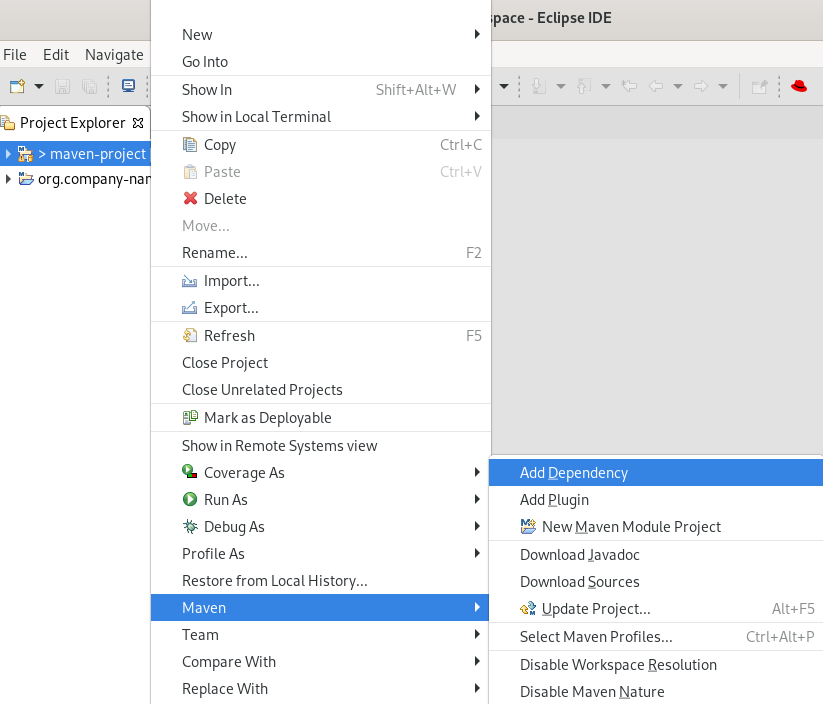 crs maven add dependency