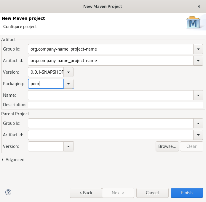 crs maven project creation2