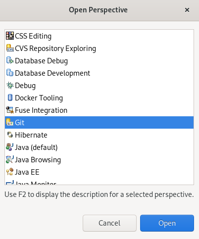 crs locating git perspective