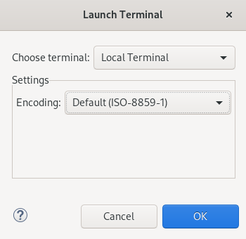 crs launch terminal window