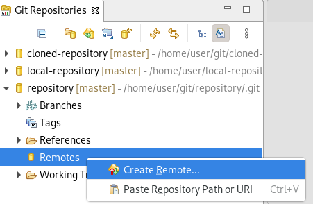 crs creating a remote