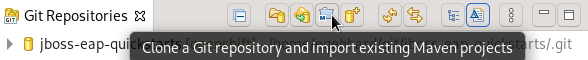 crs clone a git repository and import existing maven projects
