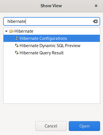 crs opening hibernate view