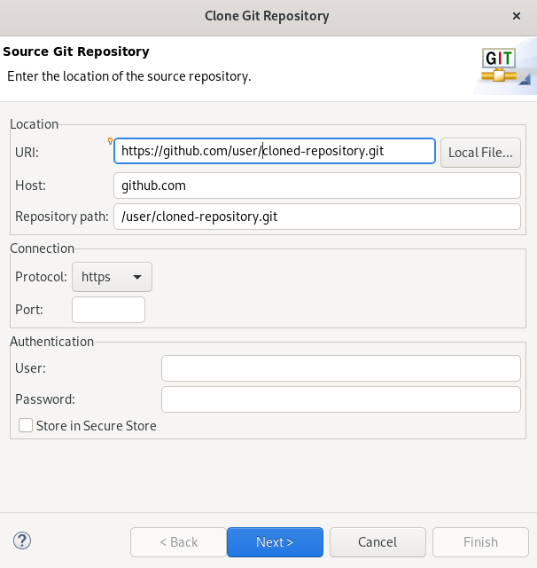 crs cloning a git repo