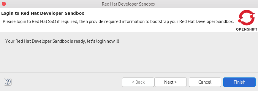 crs developer sandbox is ready