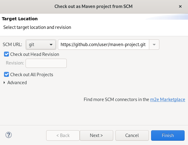 crs importing remote maven project