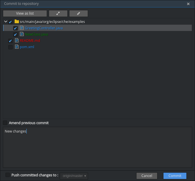 git commit tree view