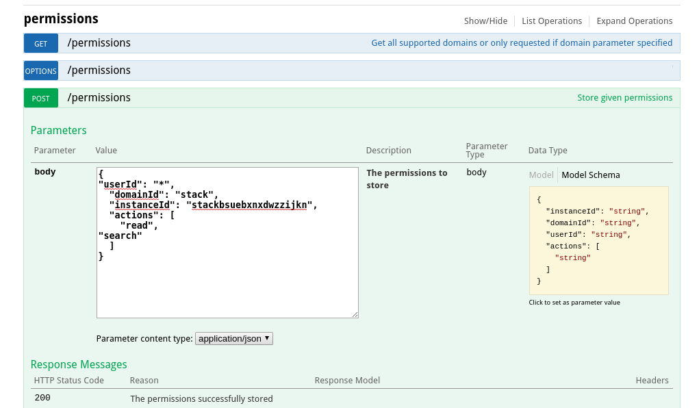 stack permissions