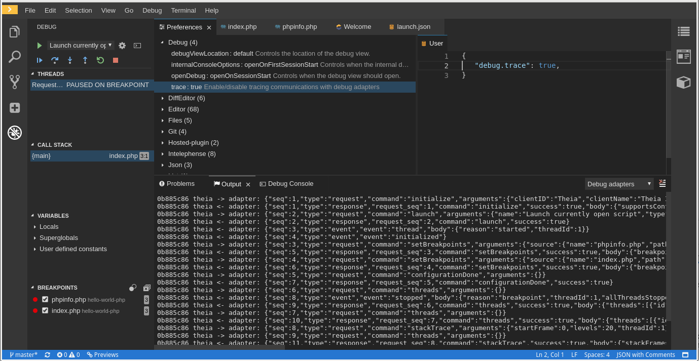 logging the client server traffic for debug adapters