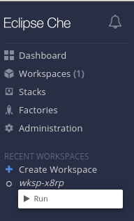 Run from Recent Workspaces