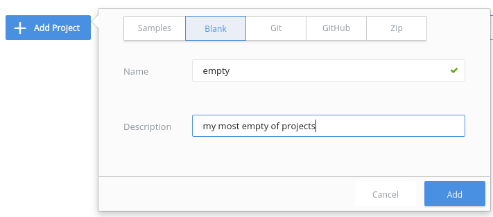 Add blank project