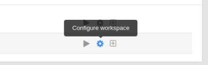 configure workspace button