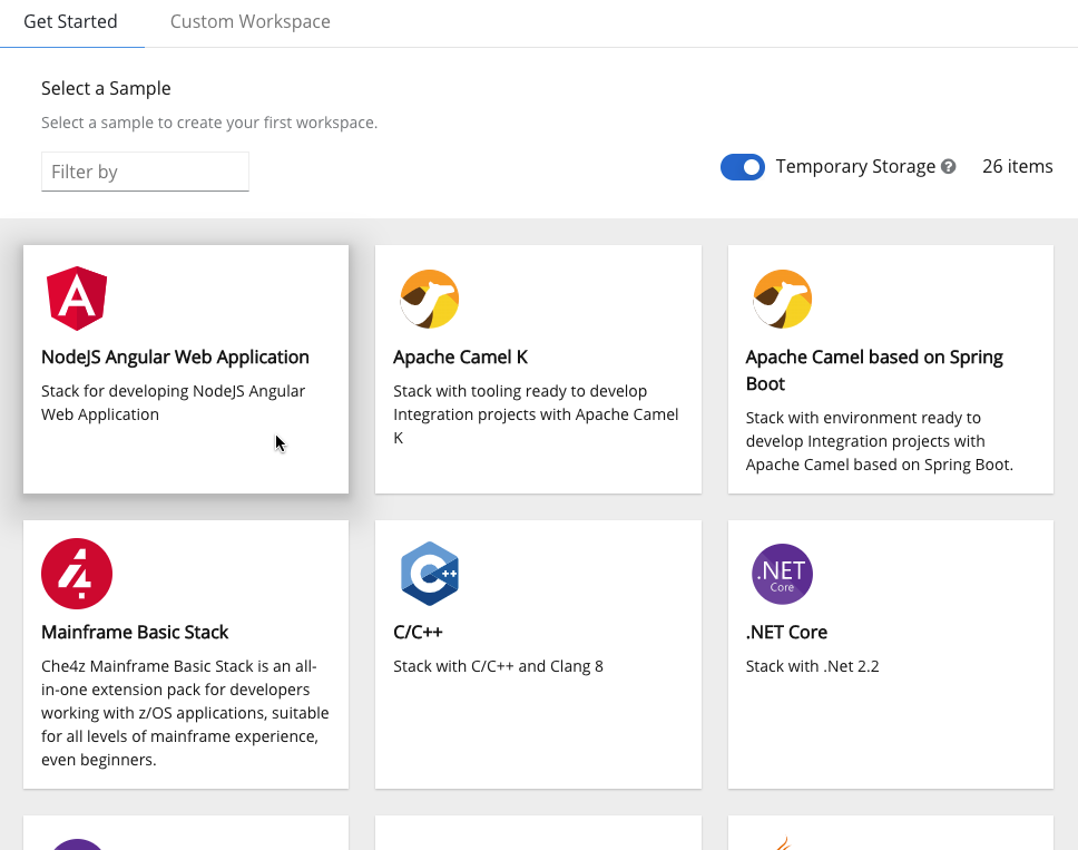 目的からのスタックの選択