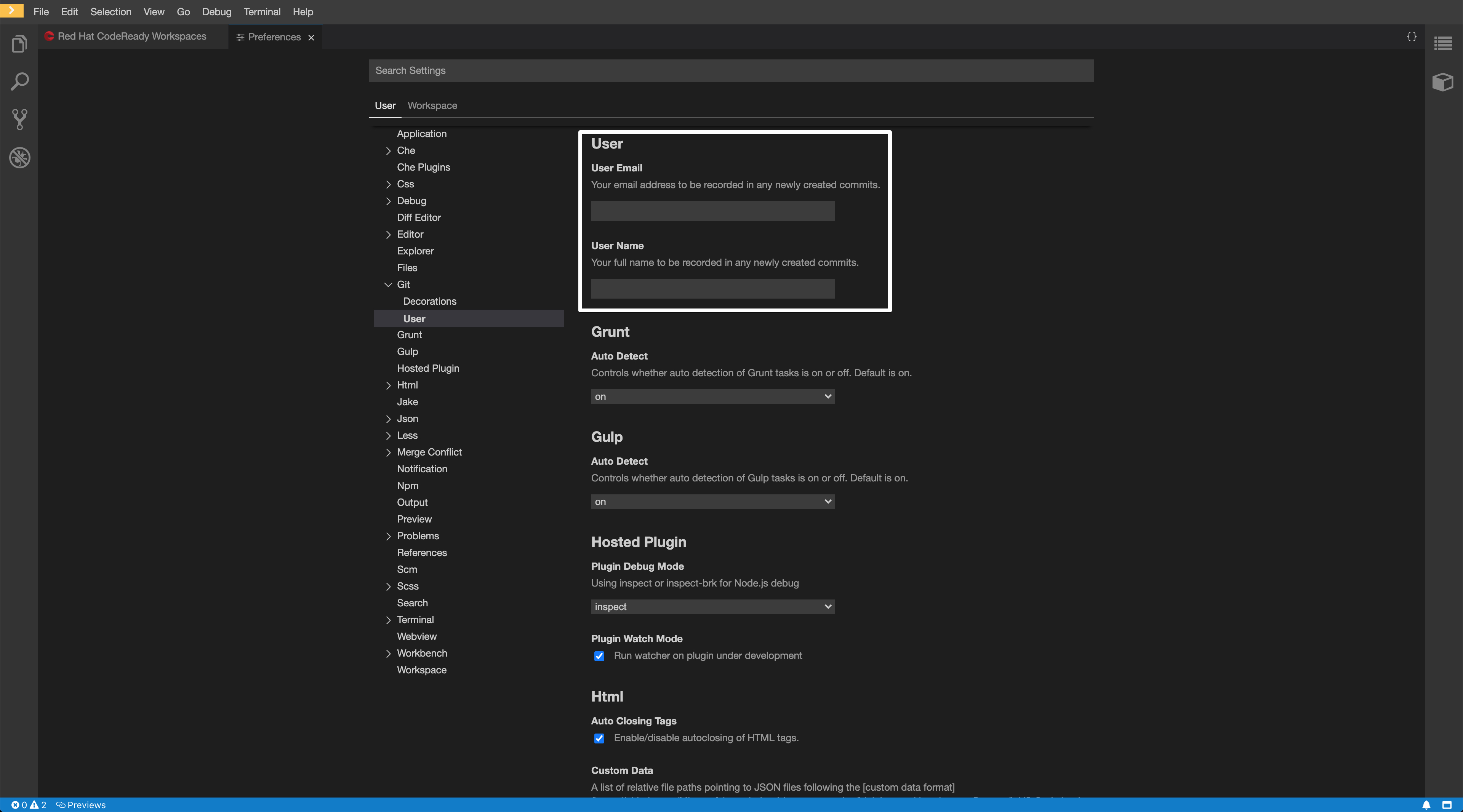 Configuring Git identity