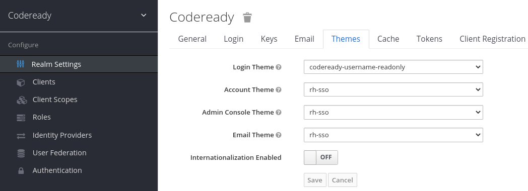 crw keycloak username readonly theme