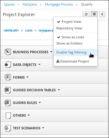 Enable Tag Filtering in Customize View