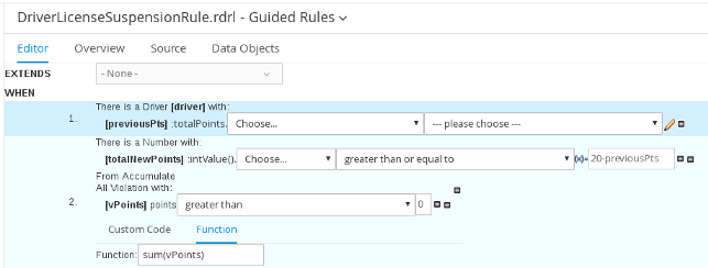 rule conditions