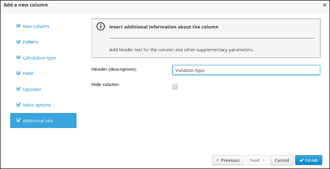 violation columns