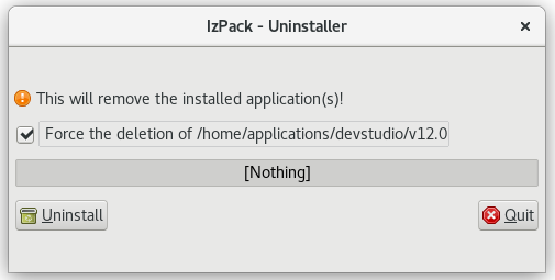 Uninstall Developer Studio