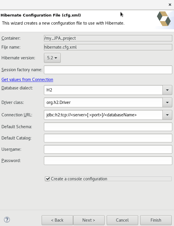 Create a New cfg.xml File