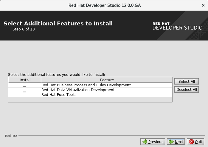 Select Additional Features to Install