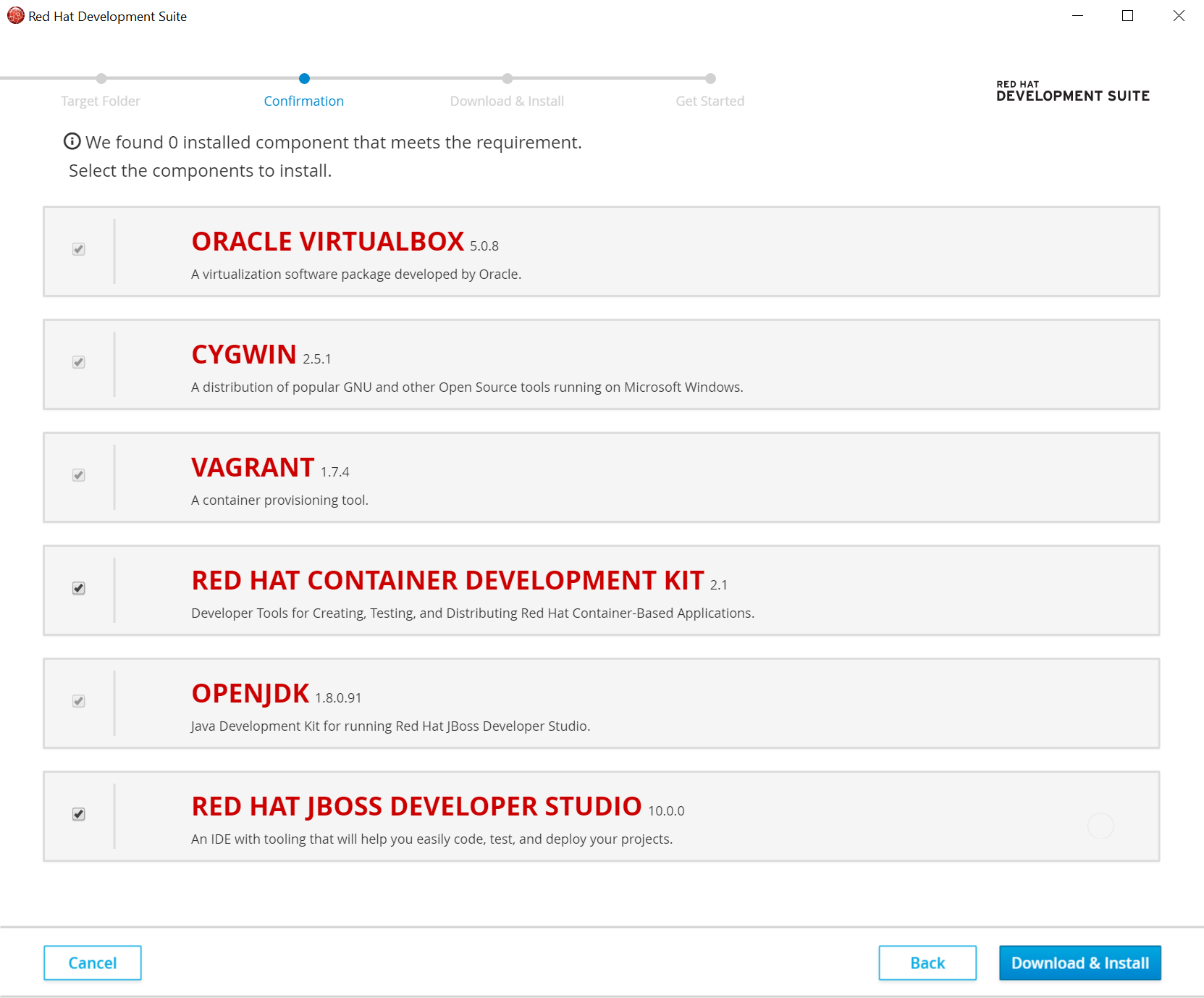 Download and Install the Components