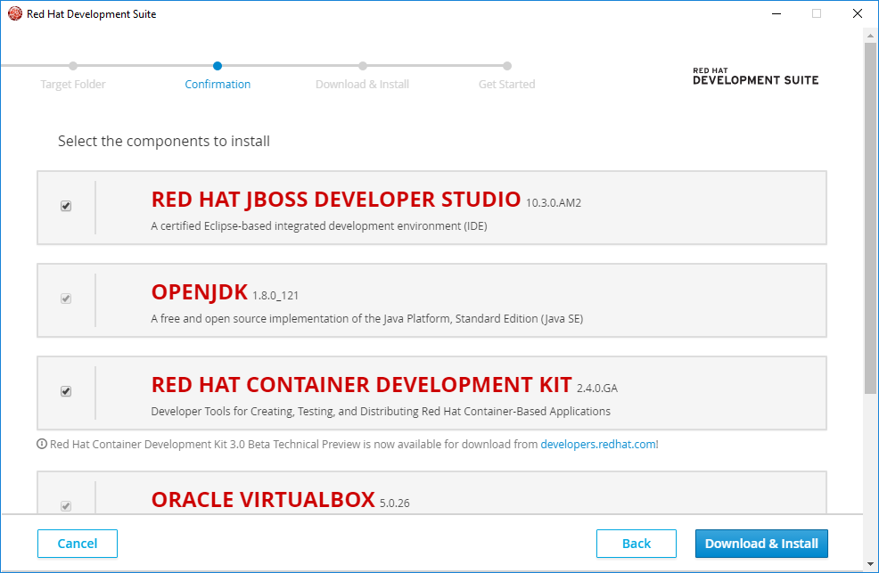 Download and Install the Components