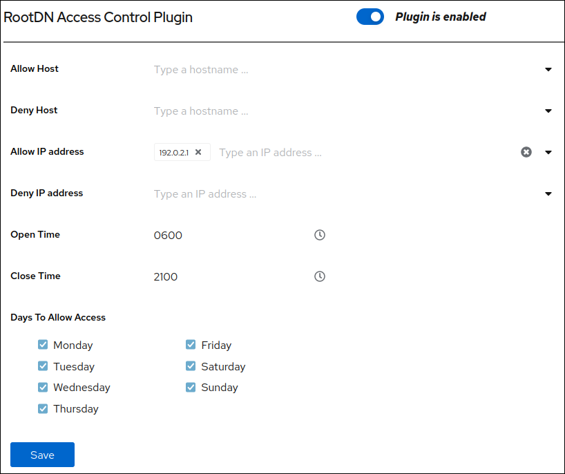 RootDN Access Control