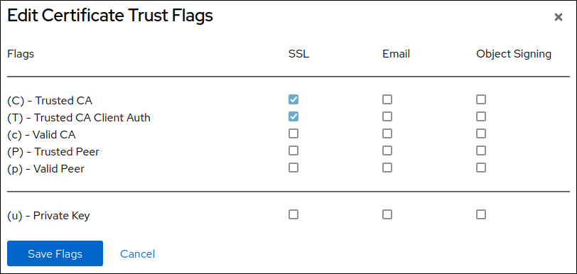 CA cert set trust 标记