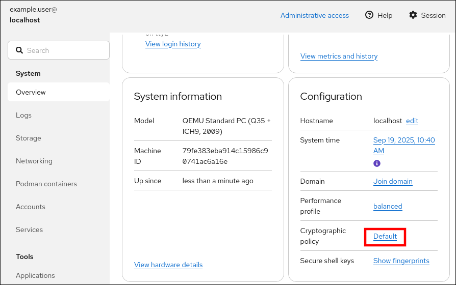 The web console: Overview